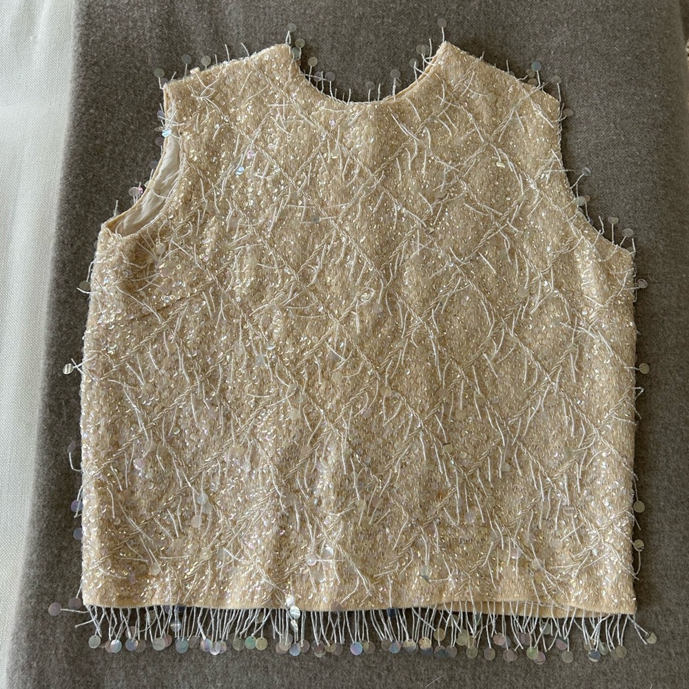 100% Silk Sequin Top